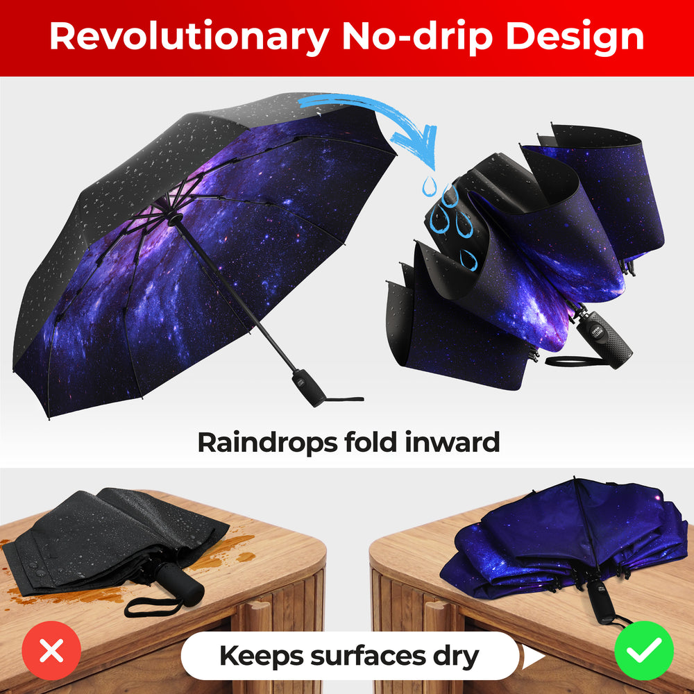 Reverse Folding Umbrella - Milky Way