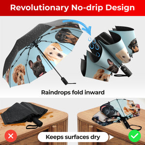 Reverse Folding Umbrella - Puppies