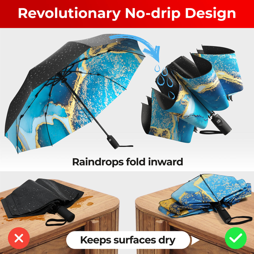 Reverse Folding Umbrella - Royal Azure