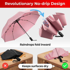 Reverse Folding Umbrella - Soft Pink