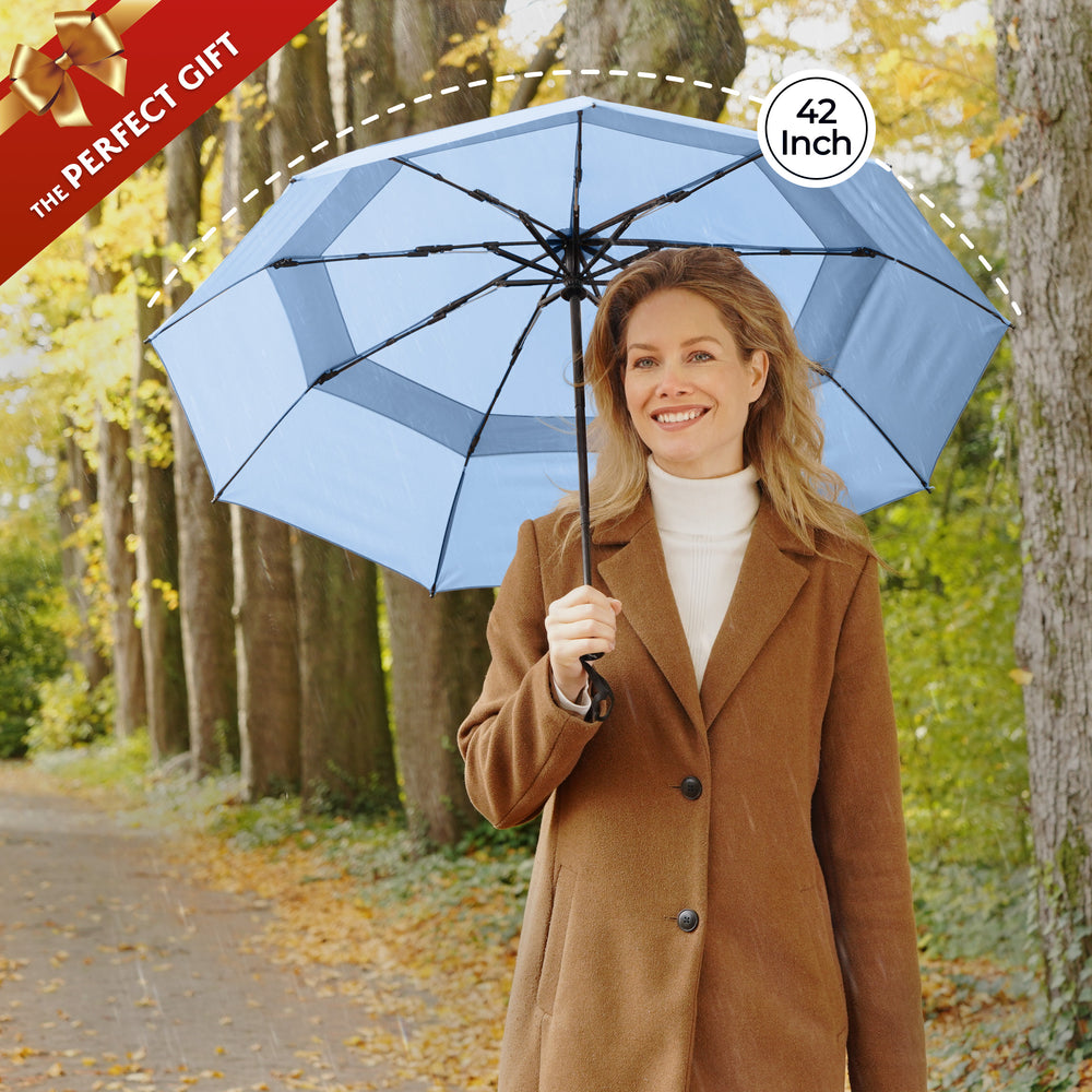 Light Blue Travel Umbrella