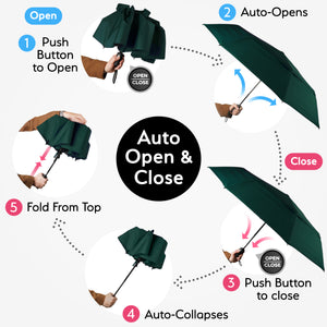 Dark Green Travel Umbrella