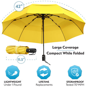 Canary Yellow Travel Umbrella