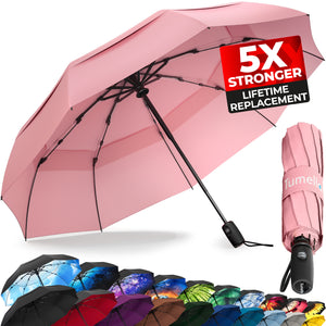 Soft Pink Travel Umbrella