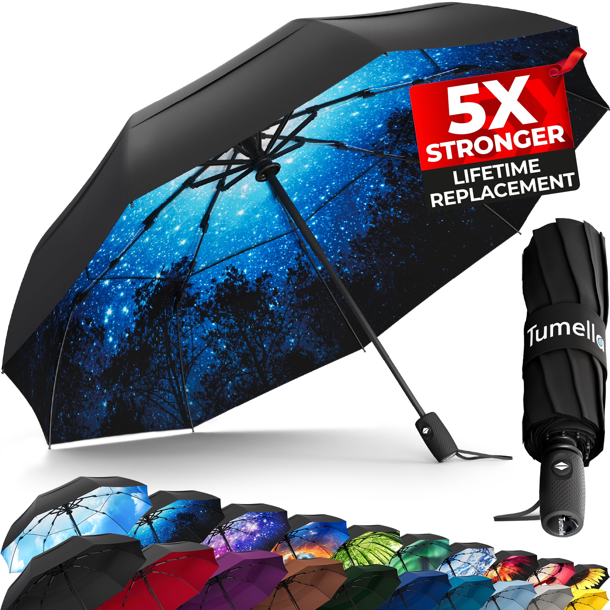 Tumella Moonlight Folding Umbrella - Tumella
